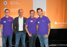 Team van Floriday; Nick van der Wel, Eduard Maree van HortiHeat, Stef Visser en Jeffrey Hofstede.